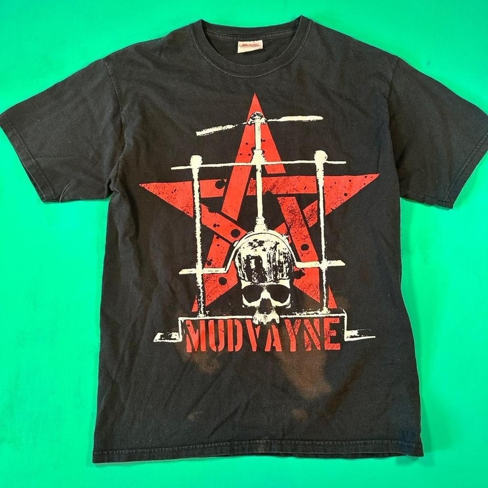 Mudvayne band tee early 2000s vtg faded lightly distressed mudvayne band t shirt